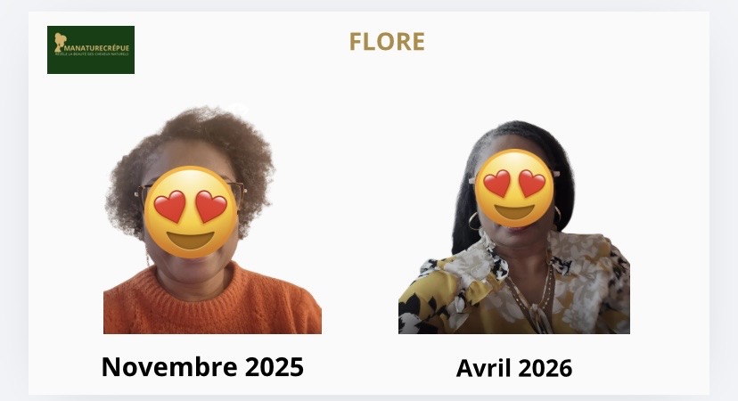 photo de transformation cheveux crépus